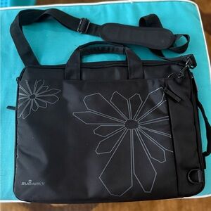 Black laptop, briefcase, unisex